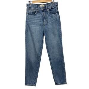 Madewell The Mom Jean Light Wash Denim Light Distress